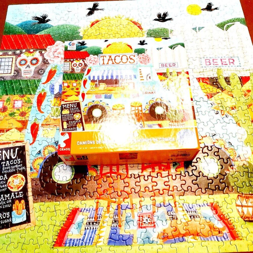 Ceaco Jigsaw Puzzle Food Trucks Tacos 500 Pieces Complete